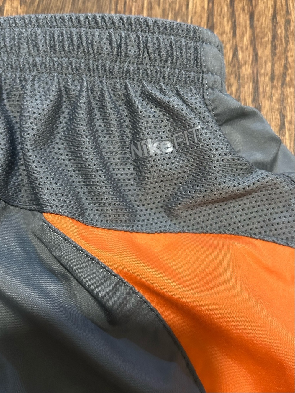Nike Fit Dry Gray Orange Lined Running Shorts Men’s Large Athletic - Picture 4 of 7